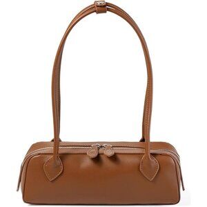 Women’s Pu Brown Retro Vintage Hobo Bag | Small Satchel for Work & Vacation
